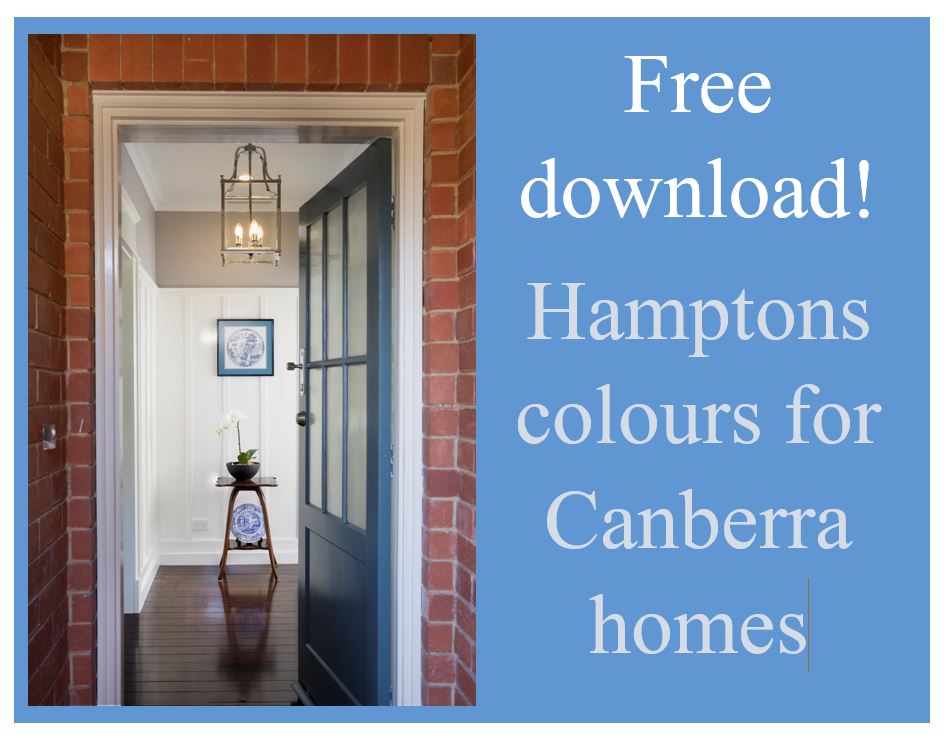 Hamptons colours for Canberra homes