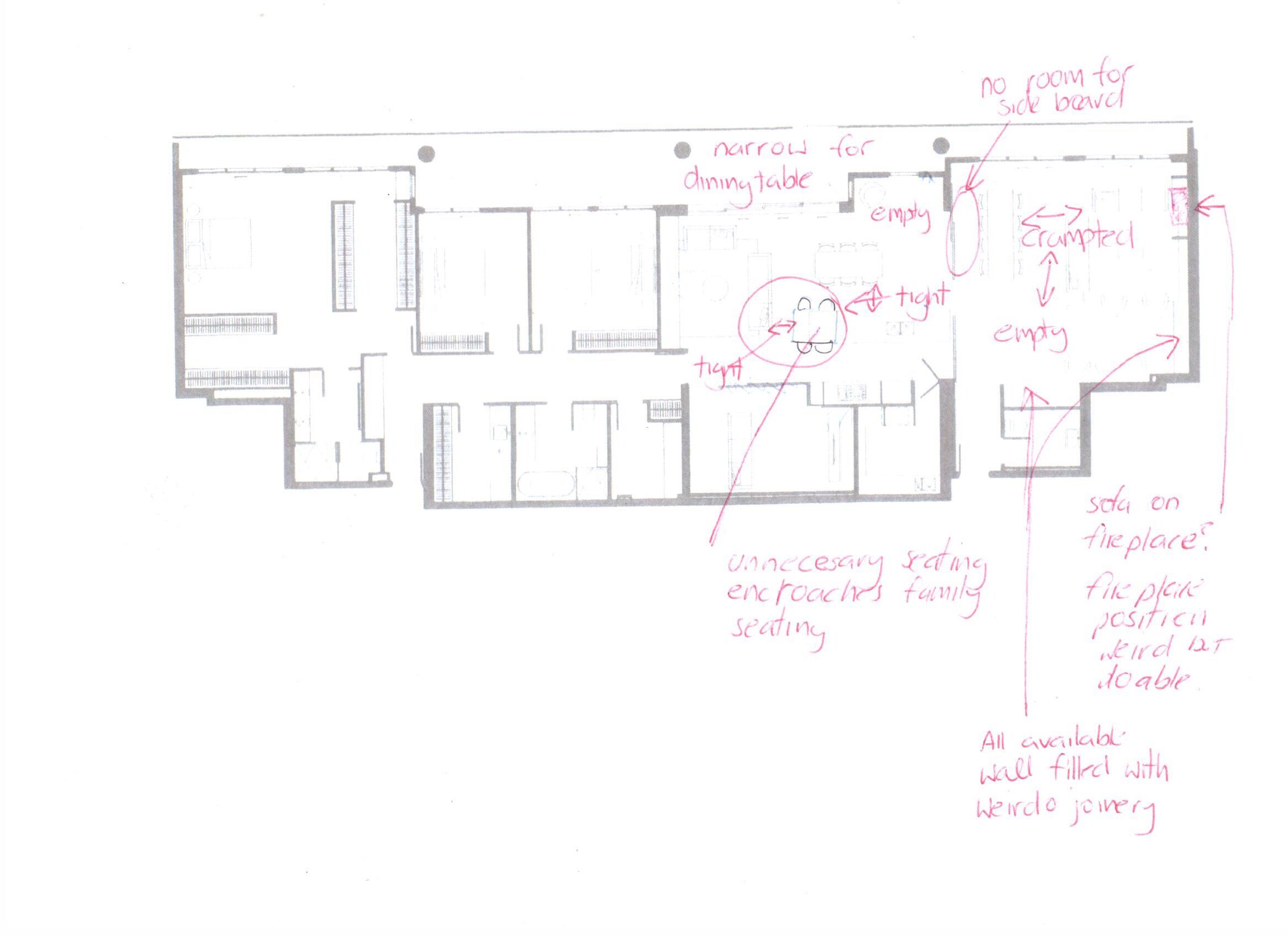  journey-home-interiors-griffith-downsizing-obstacles-floor-plan-with-red-pen-modifications
