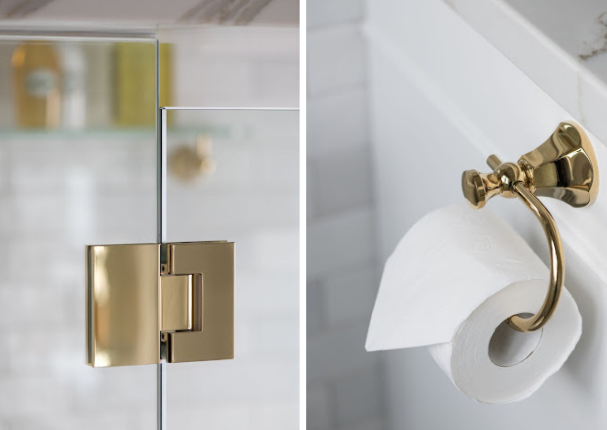 how much to renovate a bathroom brass gold hardware white cream classic style