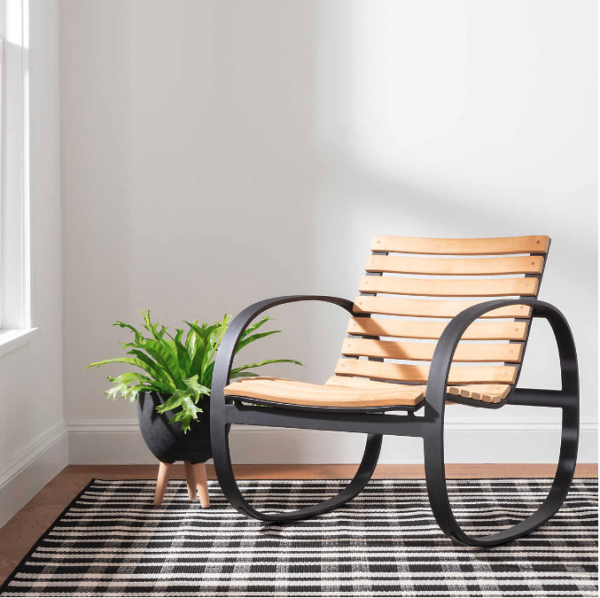 Tattersall Indoor Outdoor Black and white Rug - Journey Home Interiors Canberra 5