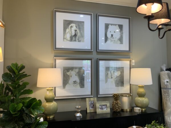 doggy prints set of four journey home interiors canberra