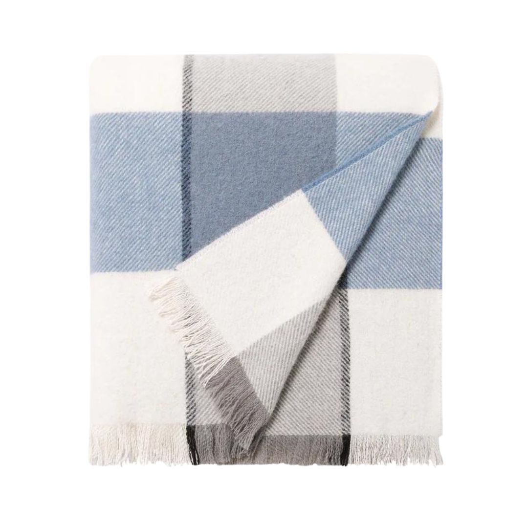 Alby Periwinkle Australian Wool Blanket - Journey Home